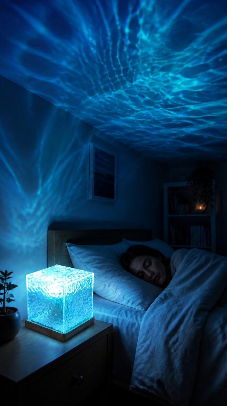 Aurora Ocean Wave Projector creating a calming atmosphere